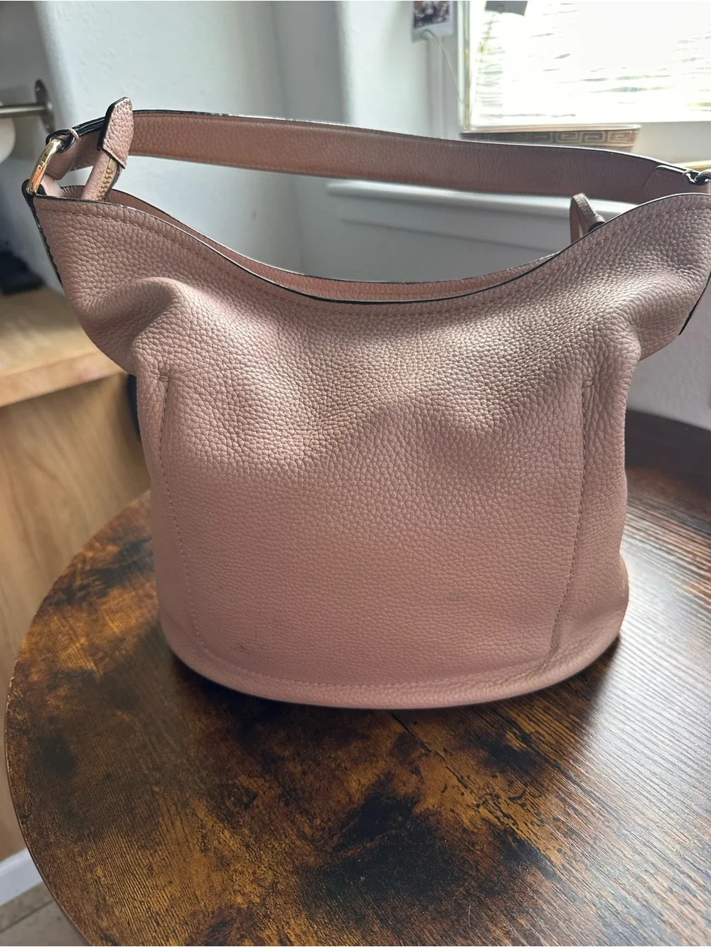 kate spade Dusty Rose Pebbled Leather Hobo Shoulder Bag